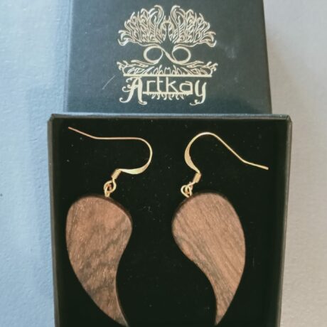 Boucles d’oreilles gouttes bois &